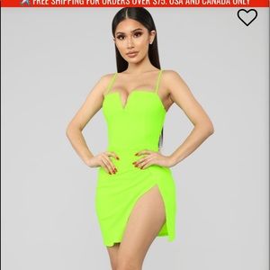 Fashion Nova XS Lime Mini Dress